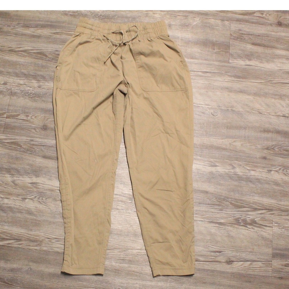 The North Face Women's Pants Sz M Aphrodite 2.0 Tan Khaki Stretch Hiking Joggers